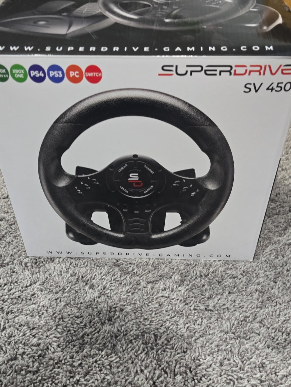 SV 450 Black Racing Wheel - Gaming Steering Controller